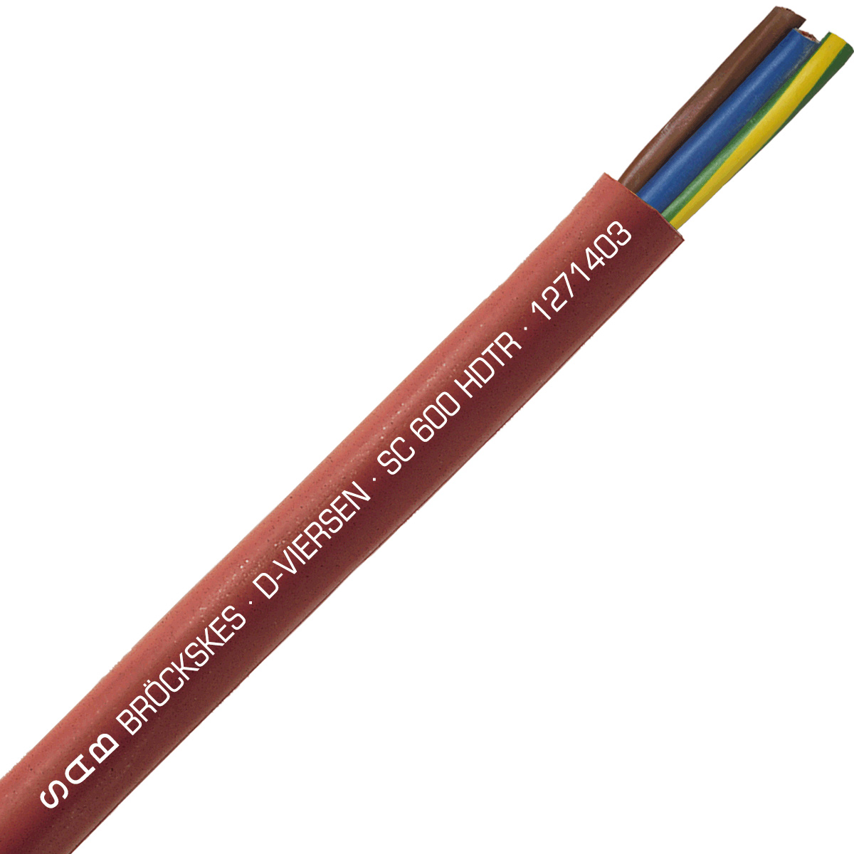 14 AWG, Multi-conductor Electronic Cable, 3 Conductor, Unshielded, Brown